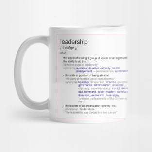 What does leadership mean ? Mug